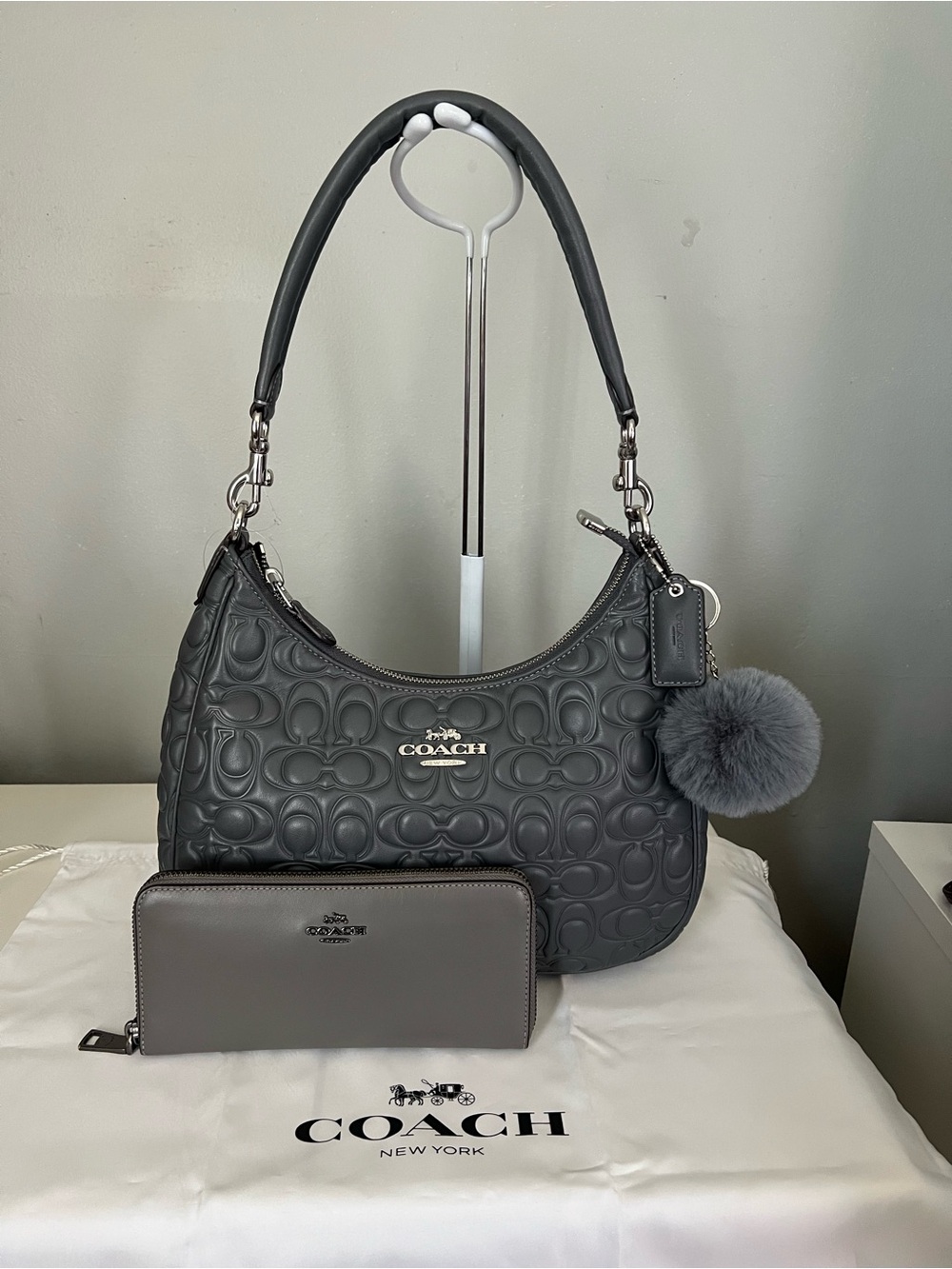 Coach Teri Shoulder Bag In Signature Leather and Wallet